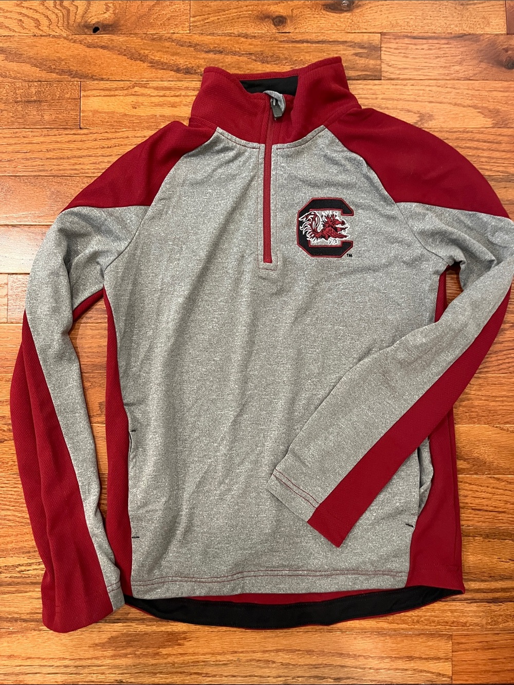 University of South Carolina Youth 1/4 Zip Pullover - Gray & Garnet
